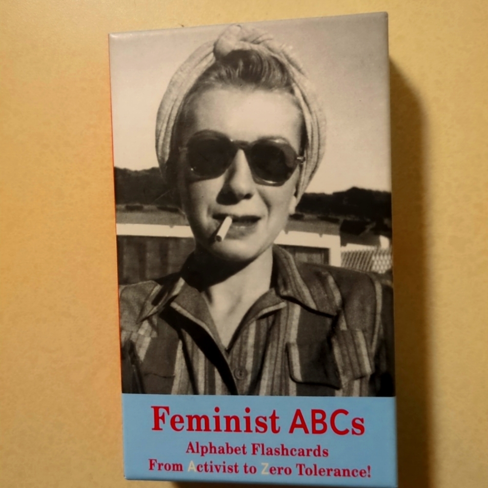 Knock Knock Feminist ABCs Flashcards - Pink and Gray